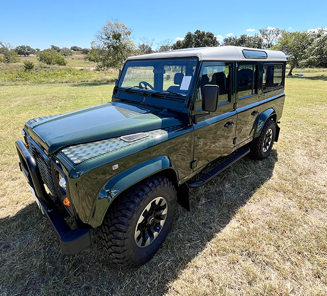 Dark green 110 land rover defender